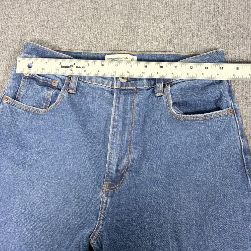 Abercrombie & Fitch Slim Straight Ultra High Rise Jeans Blue Size 29/8L - Picture 6 of 11